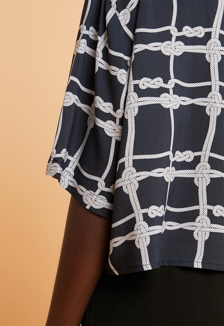 Superbalist - Resort shirt - navy & cream 