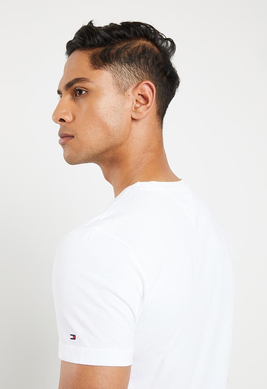 Tommy Hilfiger - Stripe Hilfiger tee - white