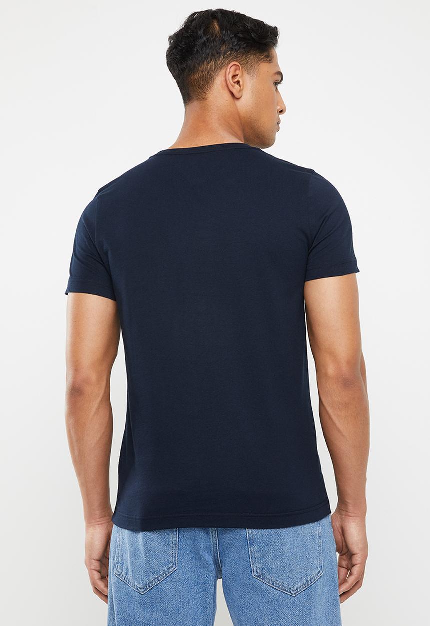 Tommy Hilfiger - Monogram print cotton tee - navy 