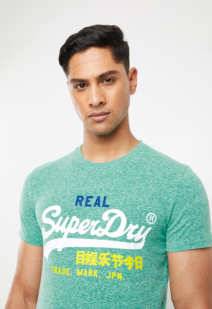 Superdry. - Vintage logo neon lite tee - green