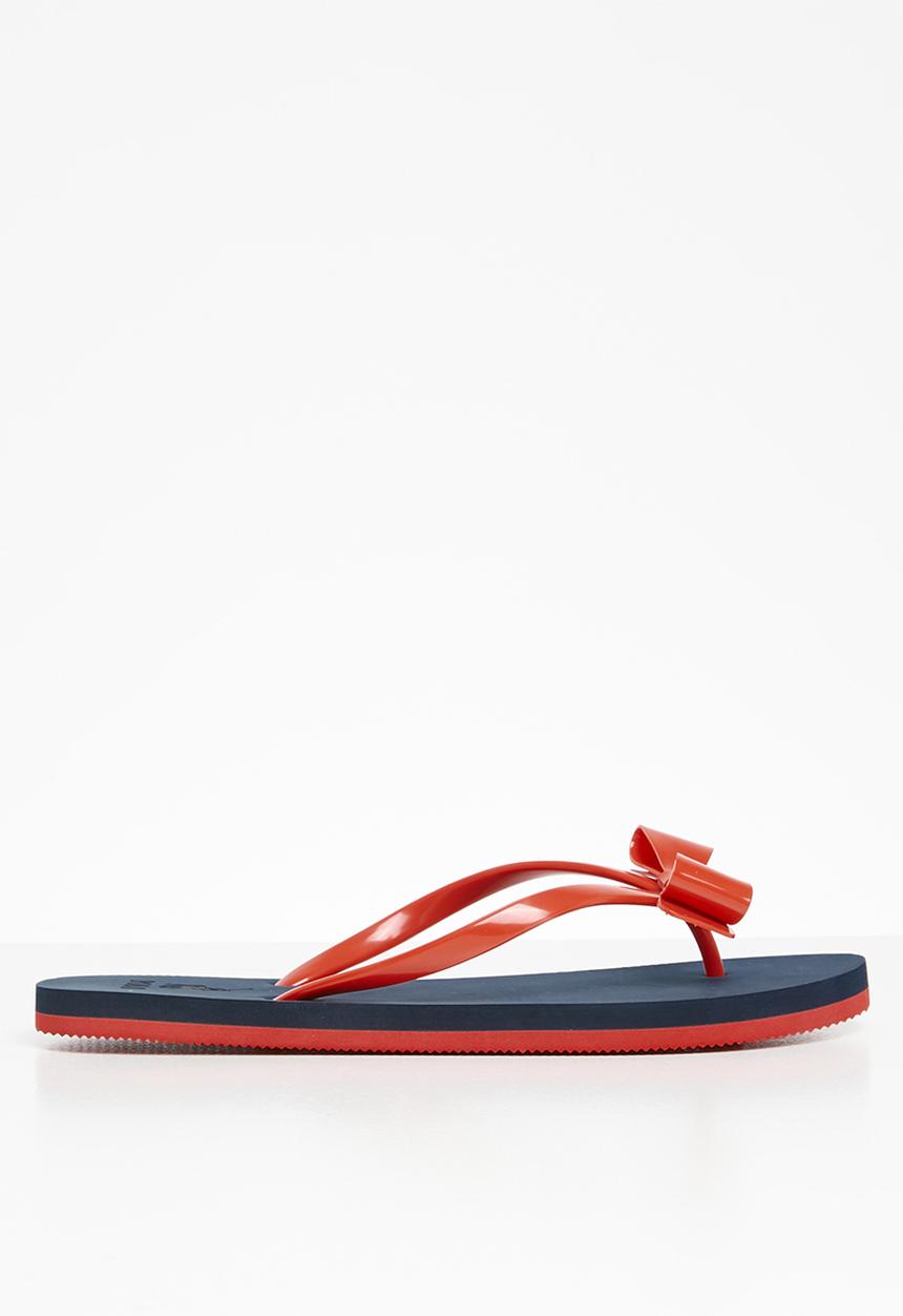 POLO - Mila jelly flip flops - navy & red