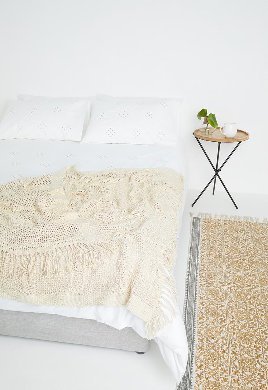 H&S - Knit throw - beige