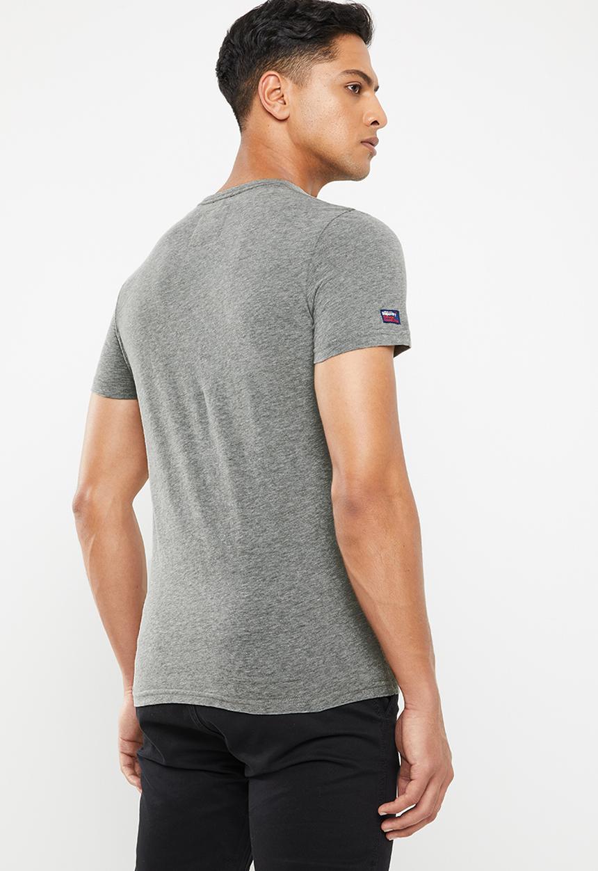 Superdry. - Vintage logo neon lite tee - grey