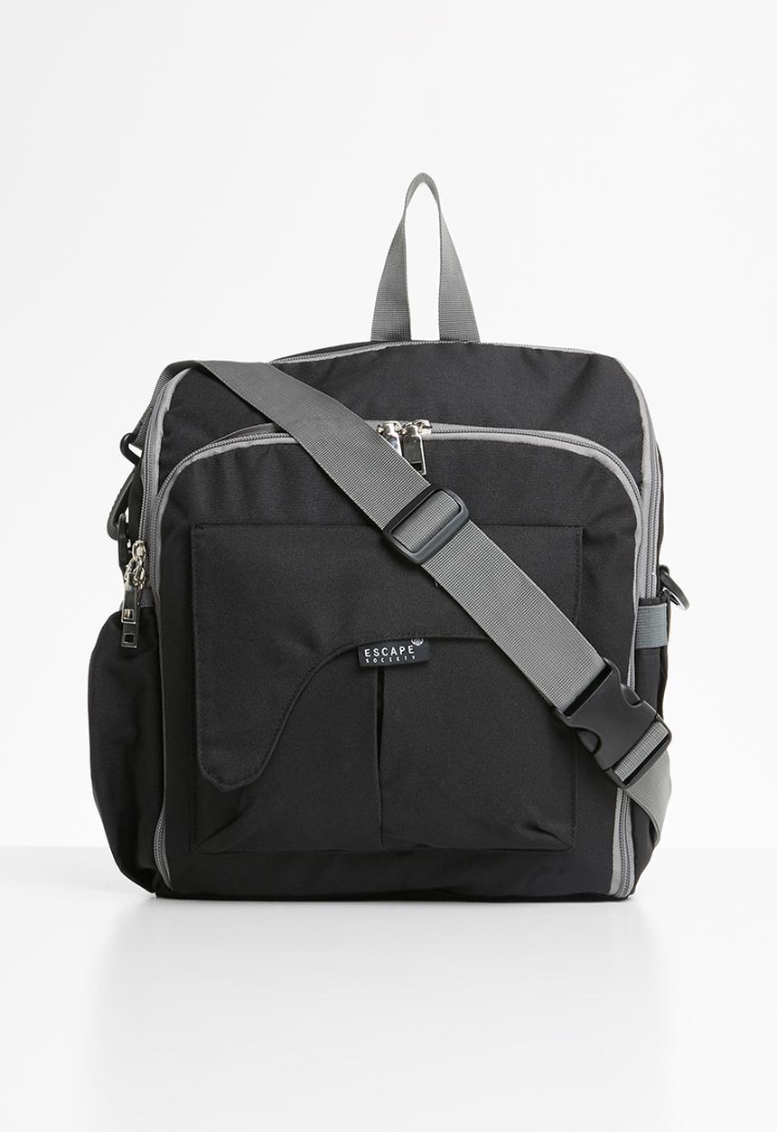 Escape Society - Diaper travel backpack - black