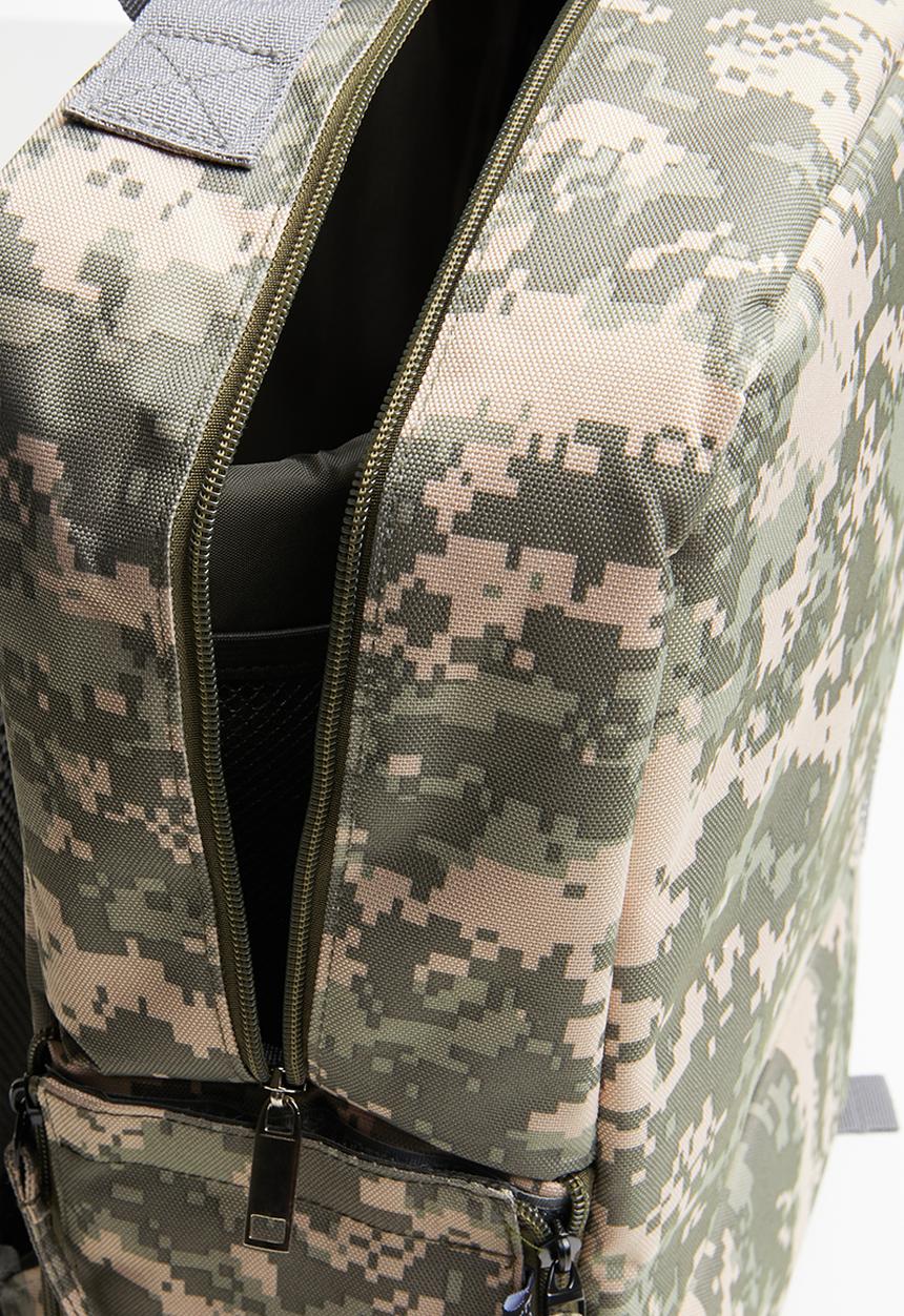Escape Society - Outdoor camera backpack - beige & khaki green 