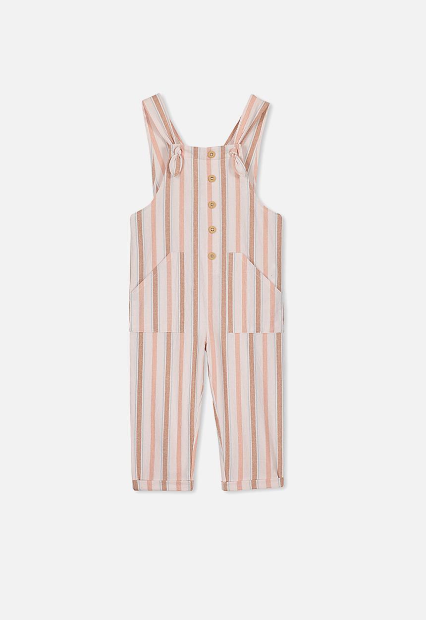 Cotton On - Madeleine stripe jumpsuit - pink & brown