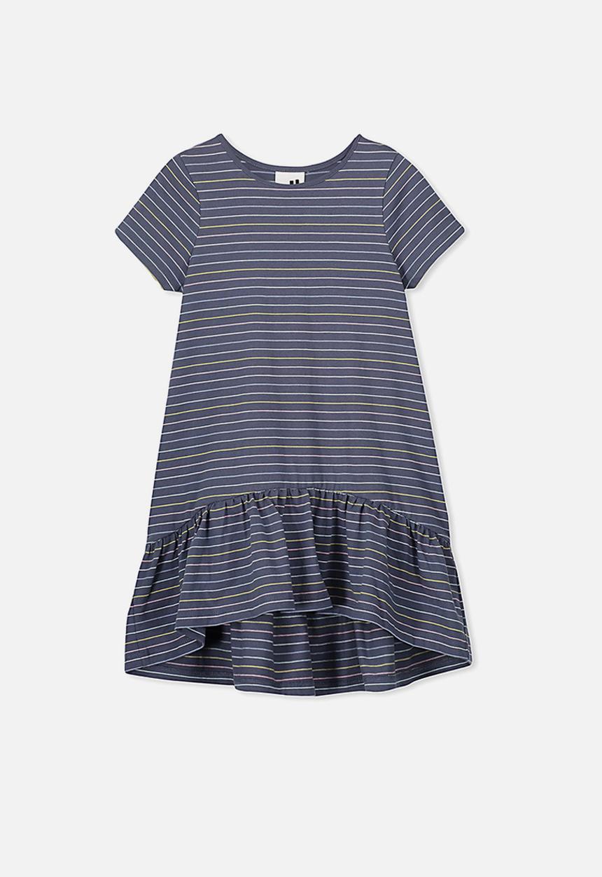 Cotton On - Joss short sleeve stripe dress - navy