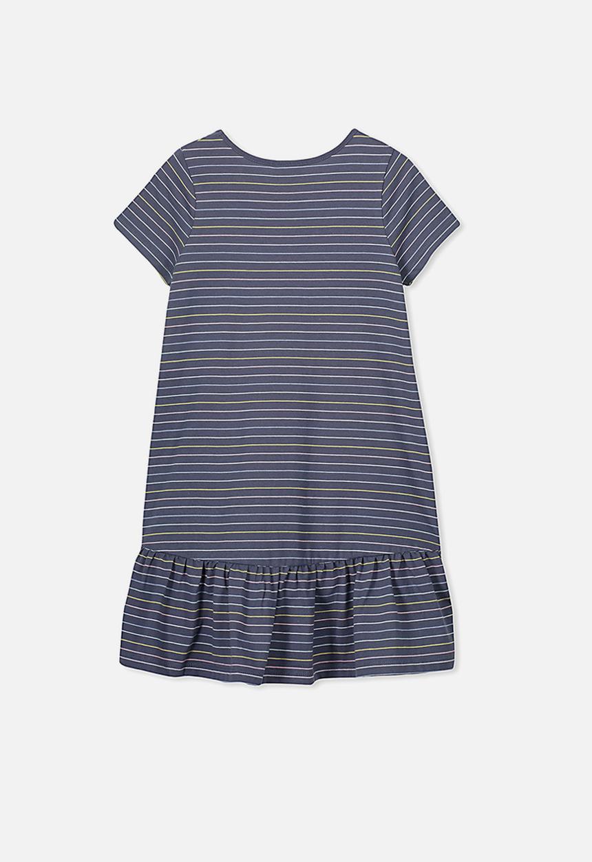 Cotton On - Joss short sleeve stripe dress - navy