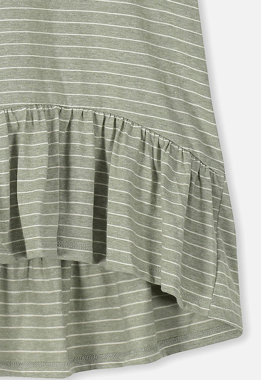 Cotton On - Joss short sleeve stripe dress - khaki