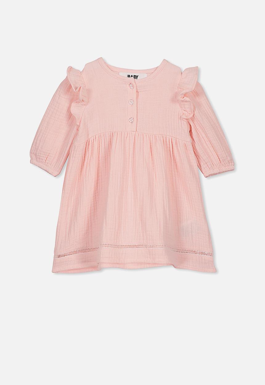 Cotton On - Aurora long sleeve dress - pink