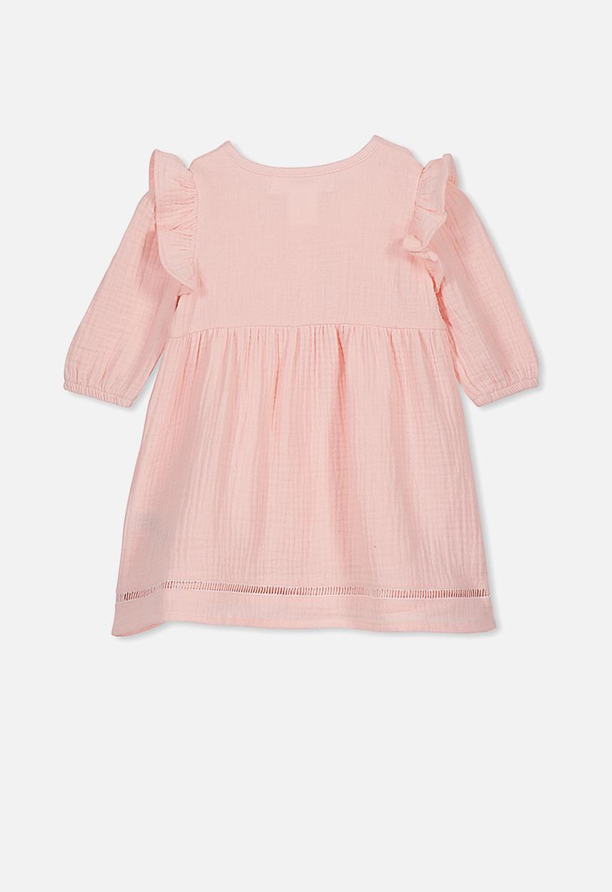 Cotton On - Aurora long sleeve dress - pink