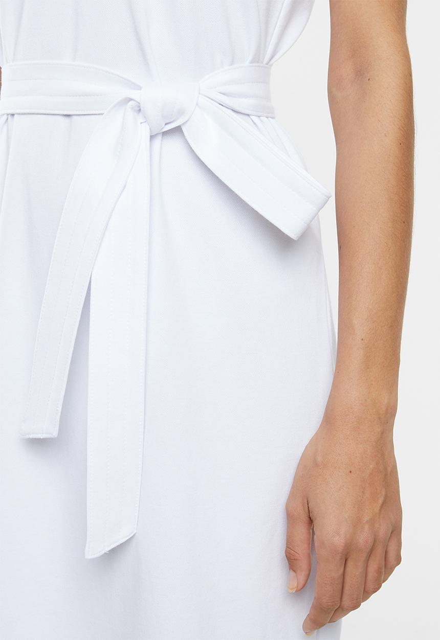 POLO - Kerry tie belt golfer dress - white