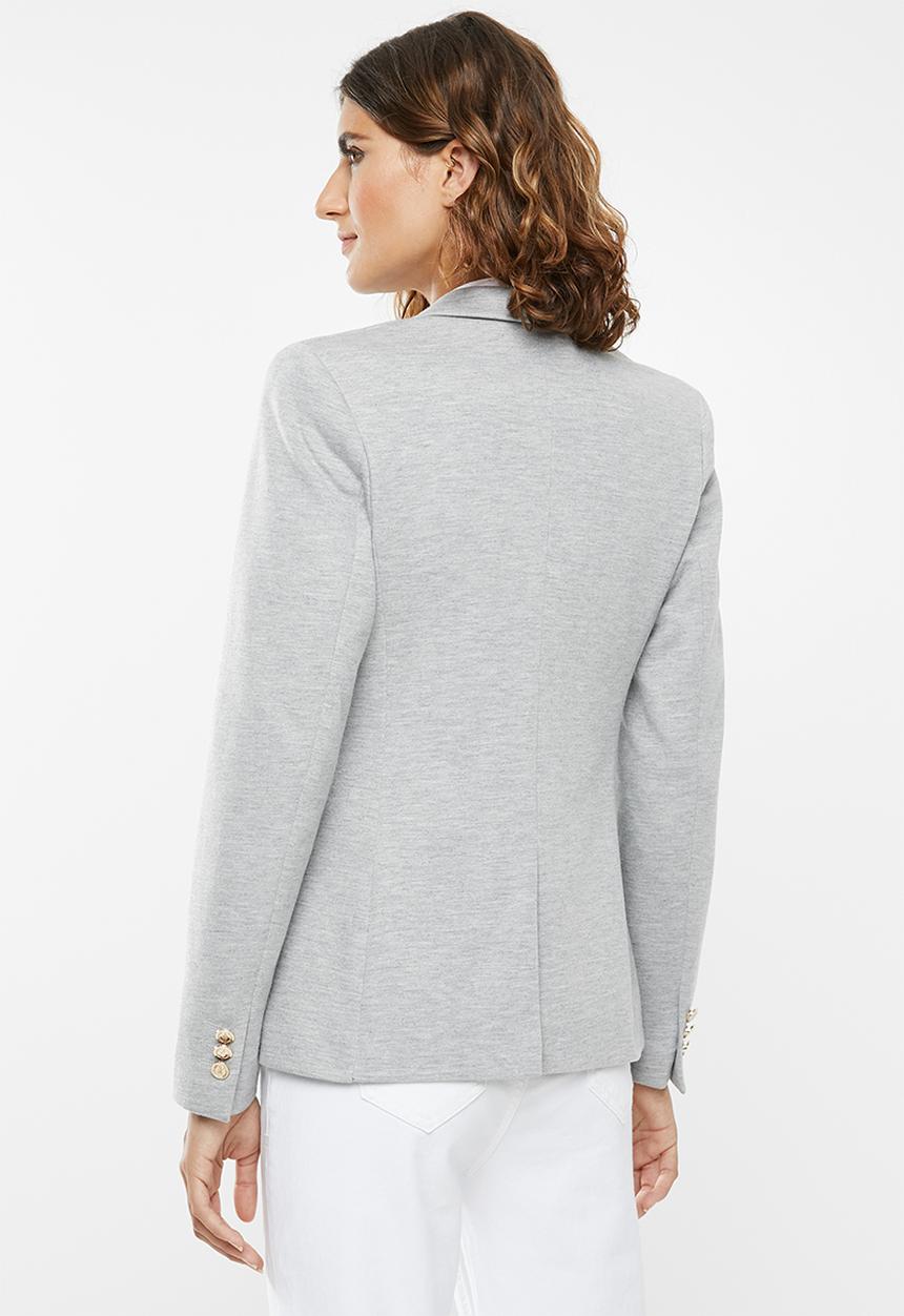 POLO - Christina long sleeve knit blazer - grey