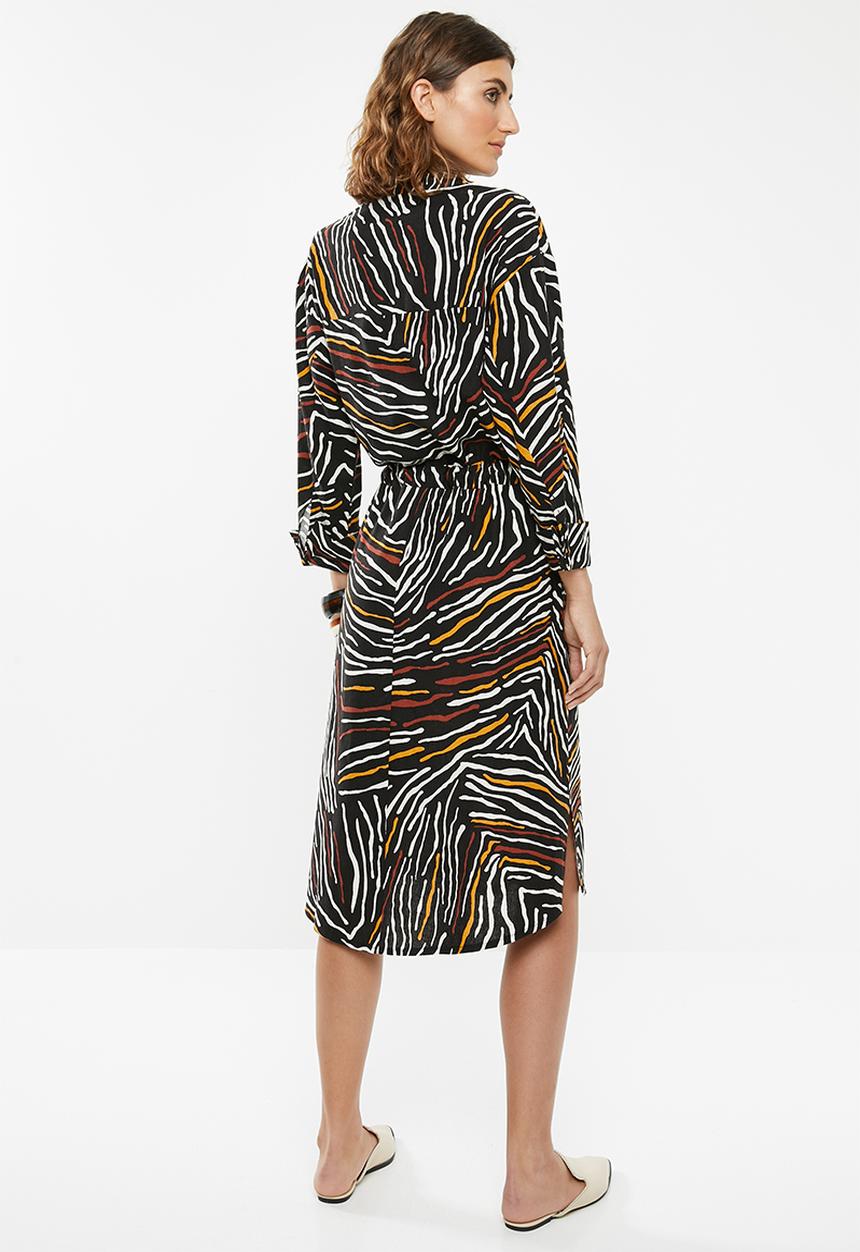 edit - Linen rope front dress - multi