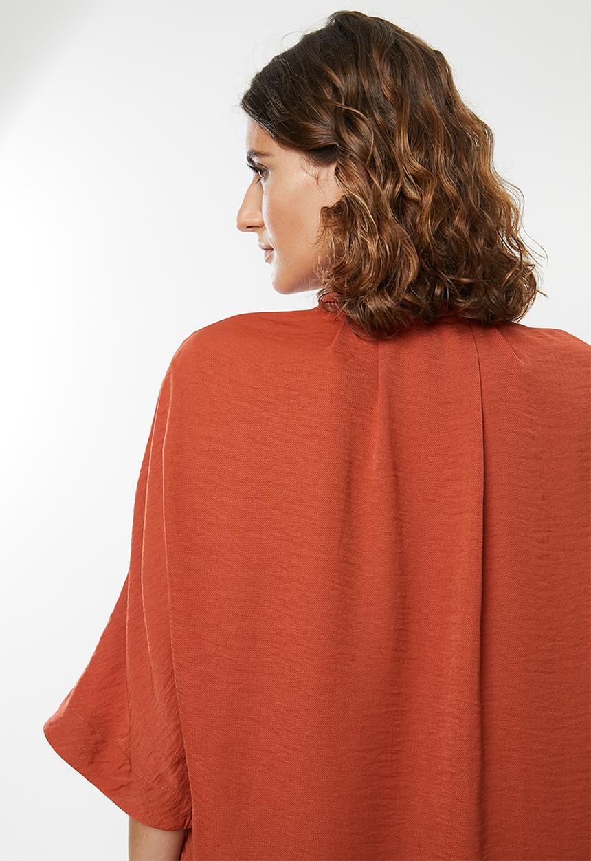 edit - Grown on sleeve shirt - rust
