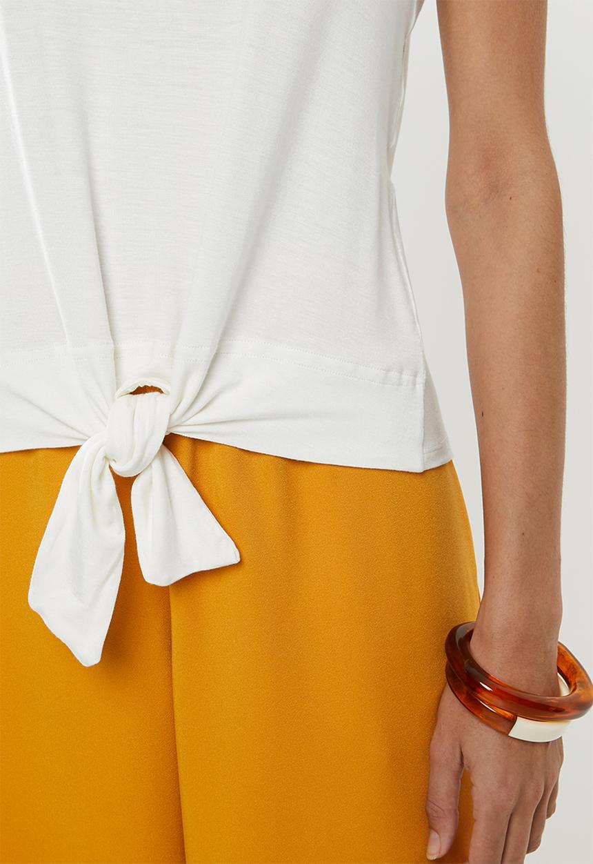 edit - Knot front tee - white