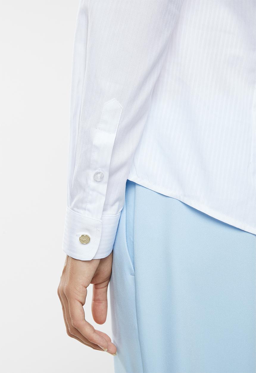 POLO - Laura dobby shirt - white