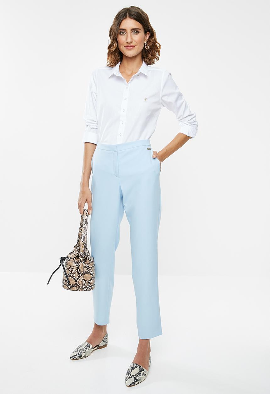 POLO - Laura dobby shirt - white