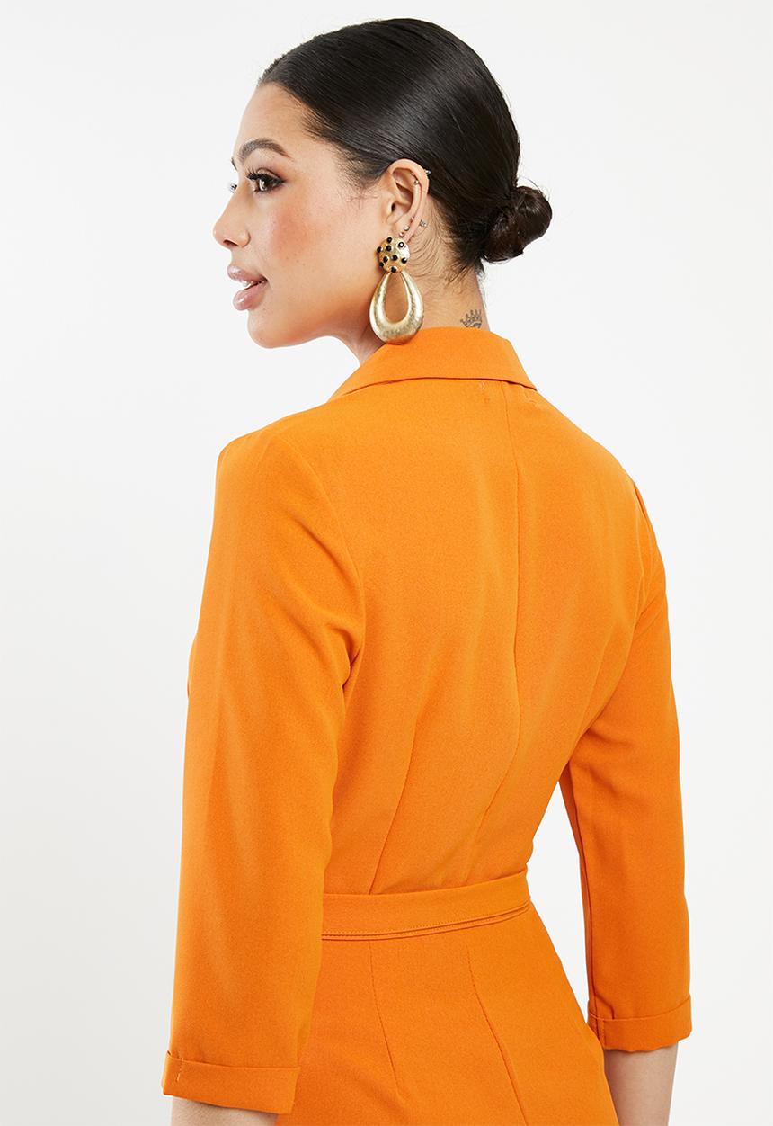 Missguided - Blazer playsuit - orange
