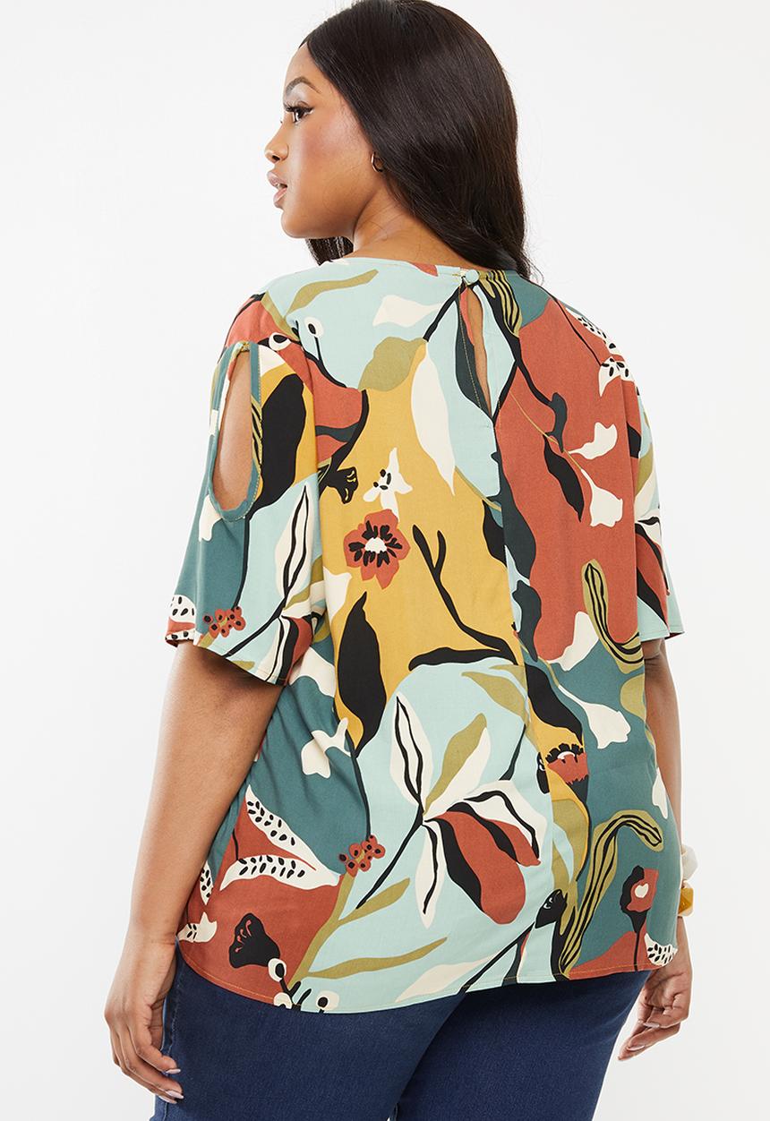edit Plus - Keyhole blouse - multi 