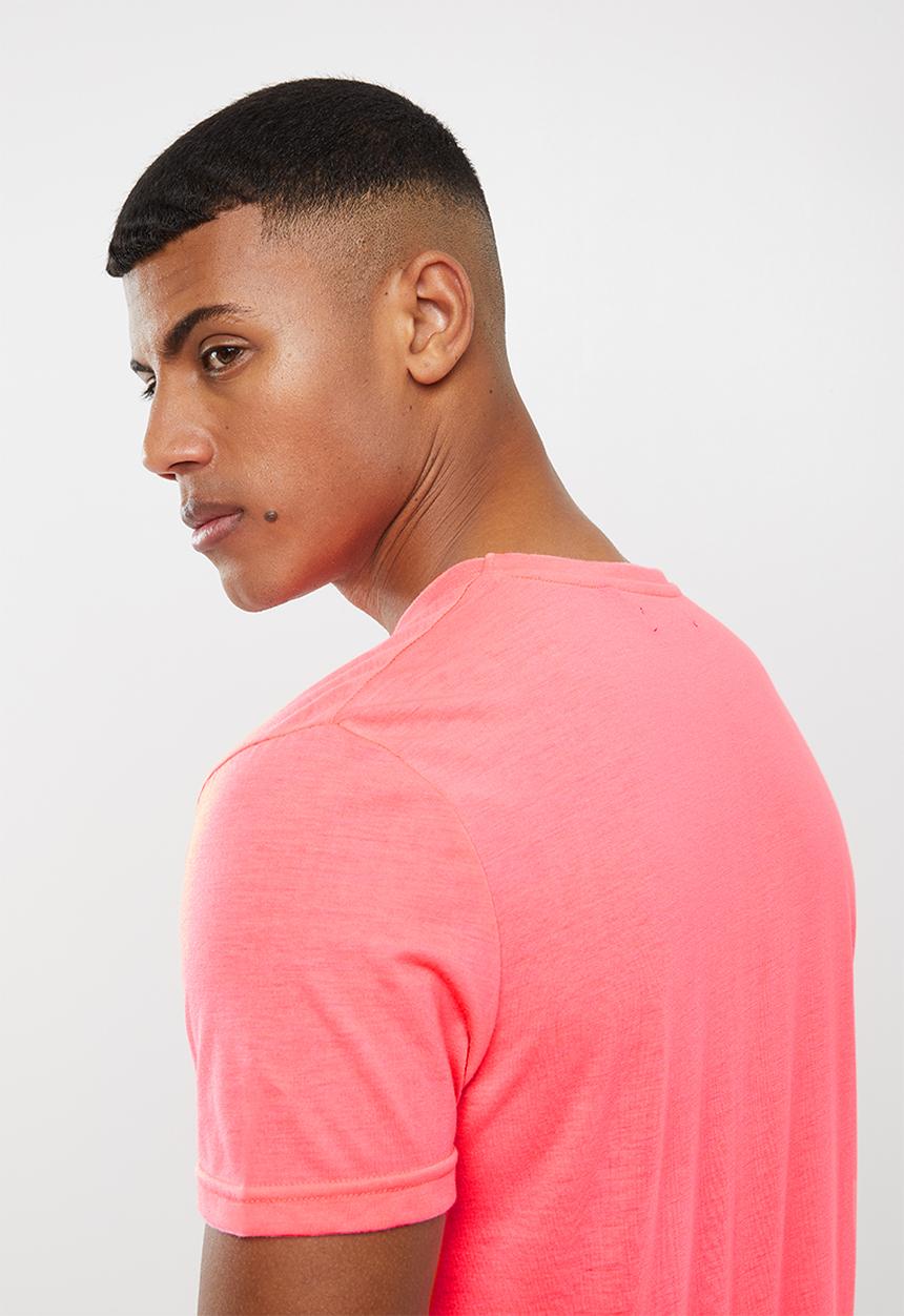 Brave Soul - Neon plain short sleeve tee - pink