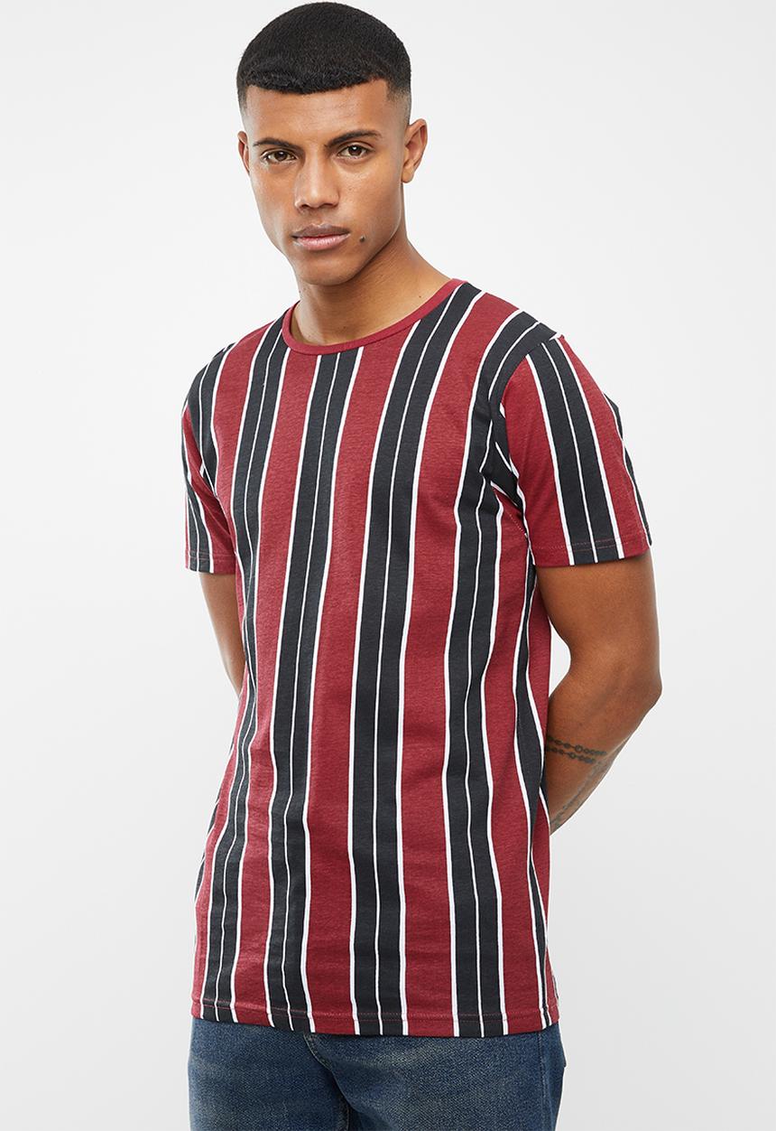 Brave Soul - Rock short sleeve stripe tee - multi