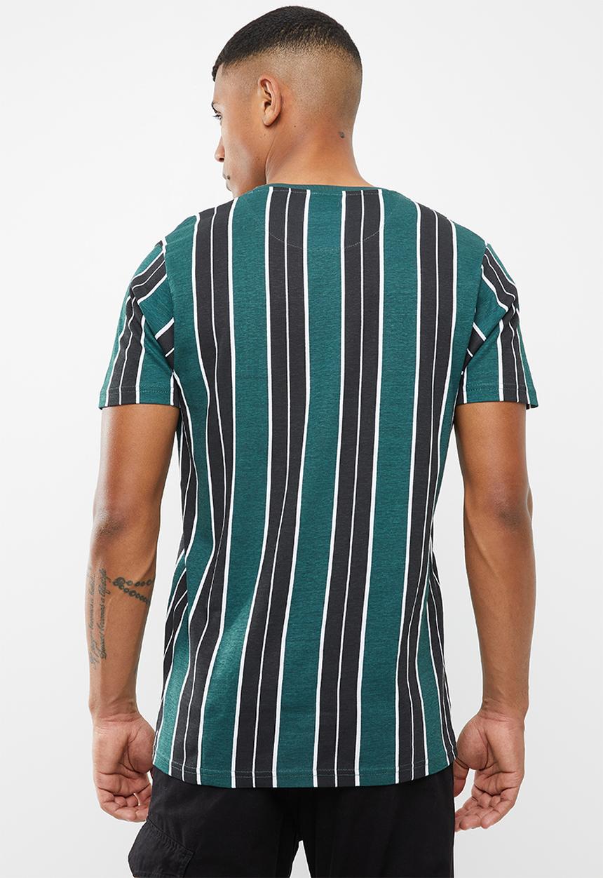 Brave Soul - Rock short sleeve stripe tee - multi