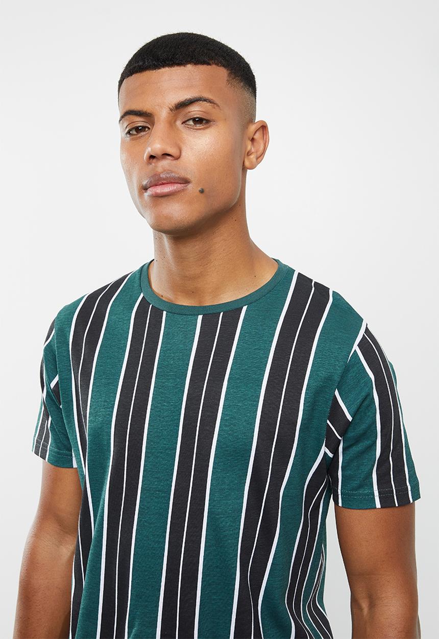 Brave Soul - Rock short sleeve stripe tee - multi