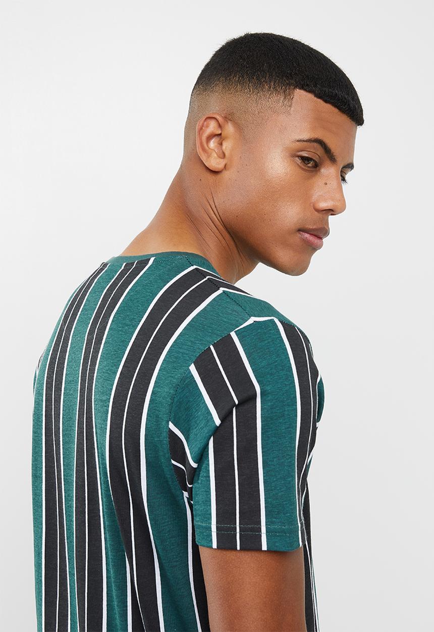 Brave Soul - Rock short sleeve stripe tee - multi