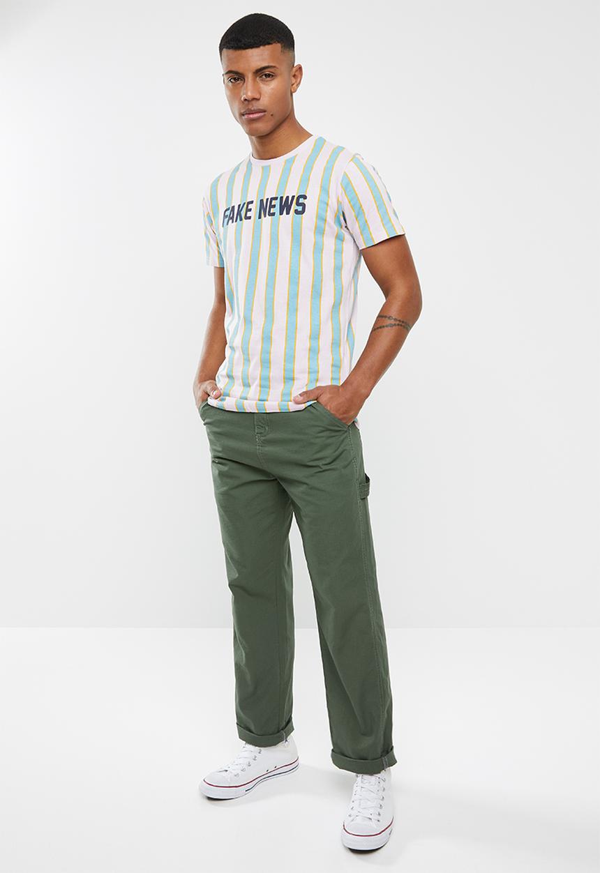 Brave Soul - Fake news printed short sleeve tee - multi 
