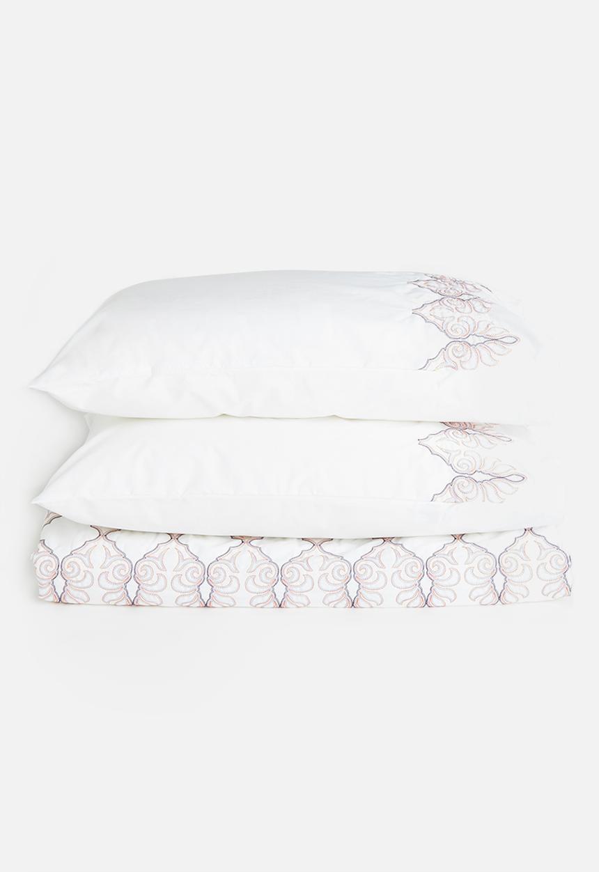 Sixth Floor - Phoenix embroidered cotton duvet set - white/multi
