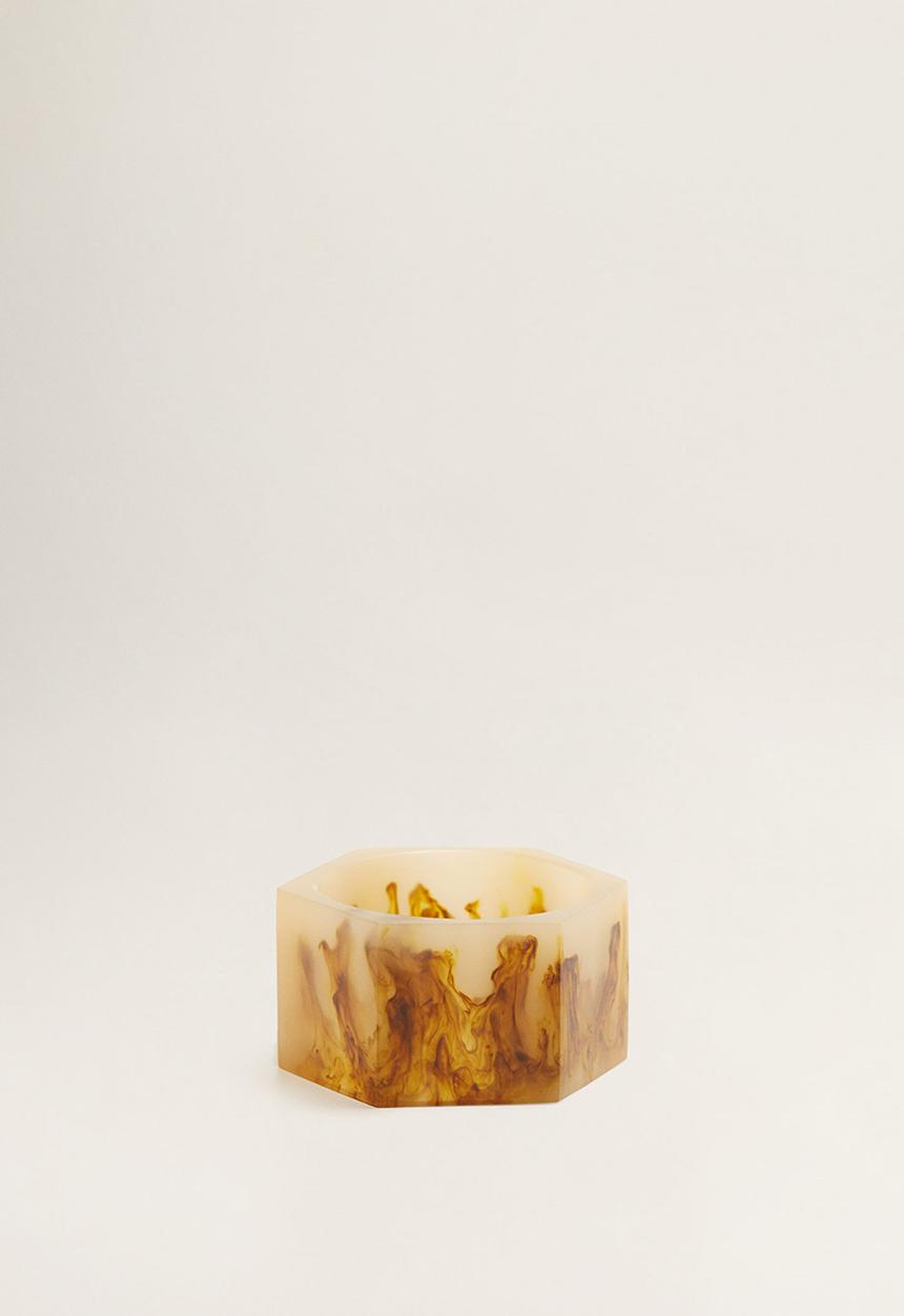 MANGO - Resin maxi bracelet - brown