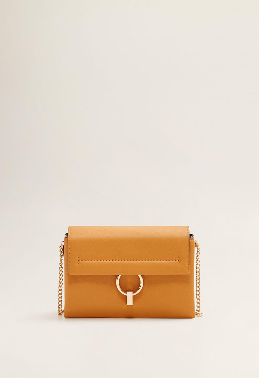 MANGO - Ring flap bag - yellow