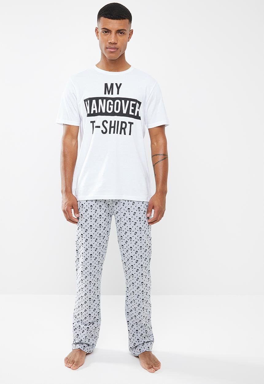 Brave Soul - Hangover sleep set - white & grey