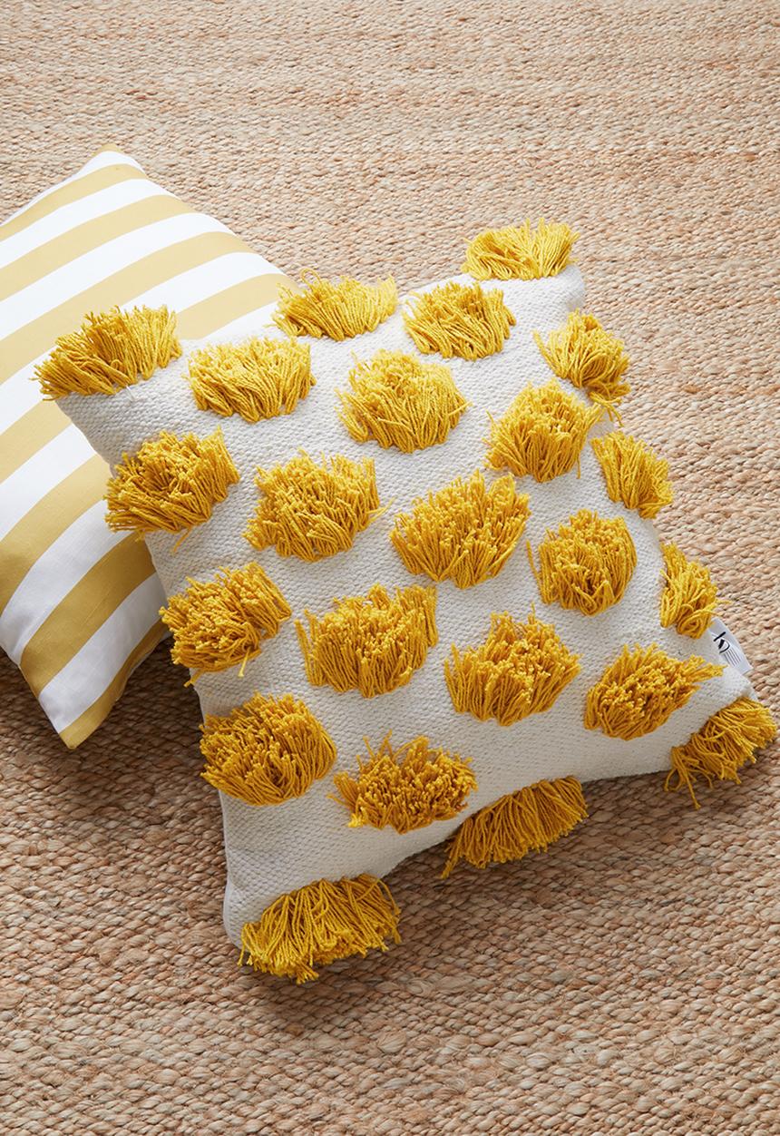 Sixth Floor - Poppy cushion cover - mustard