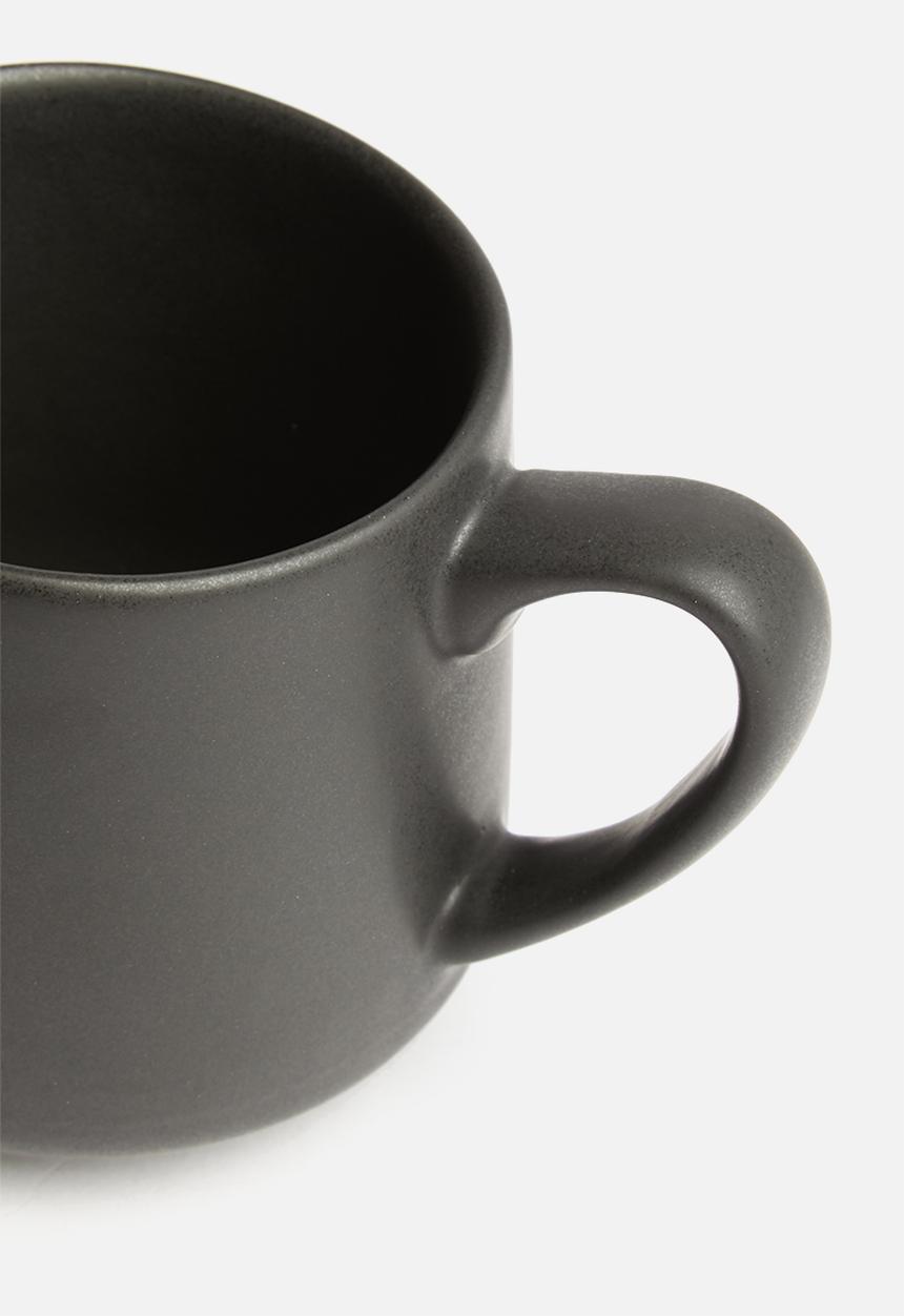 Urchin Art - Electric mug set of 2 - blue & charcoal
