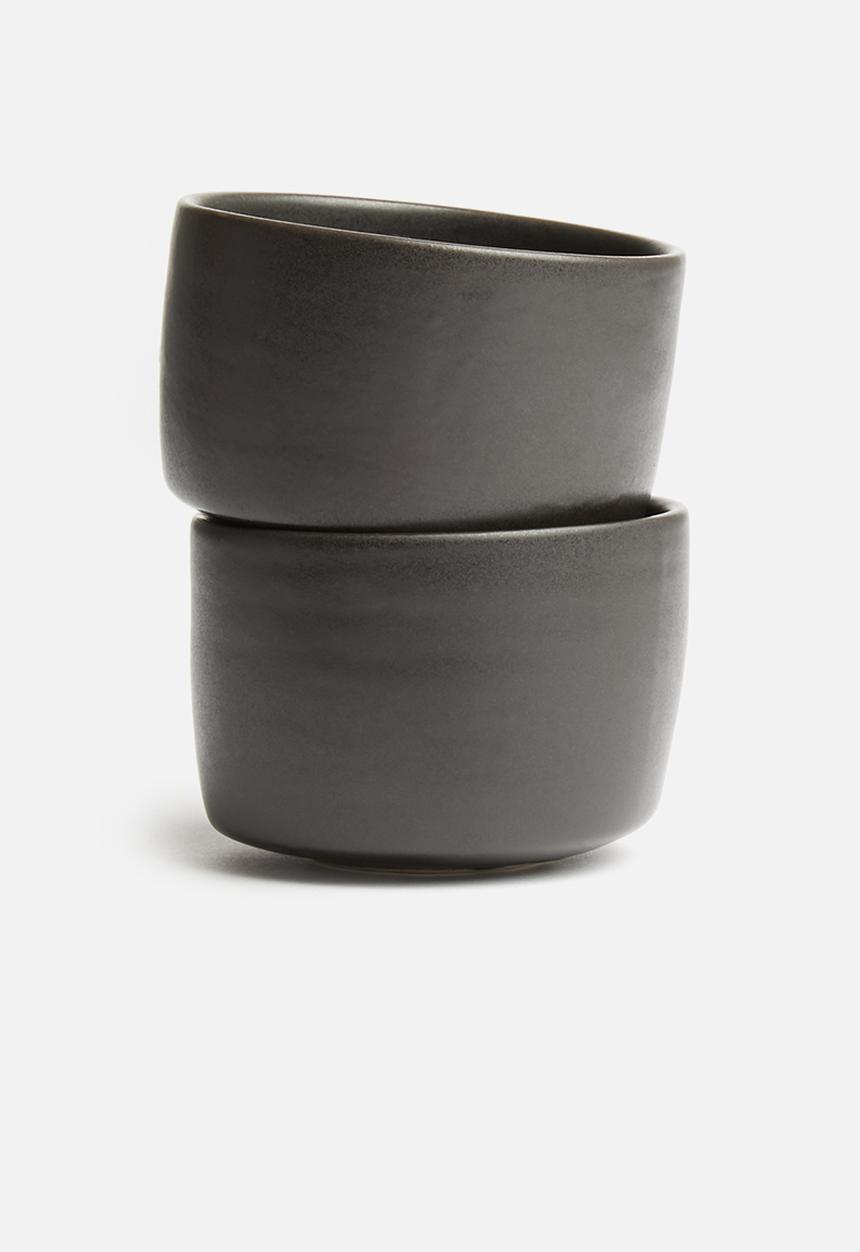 Urchin Art - Seasoning pinch pot set of 2 - charcoal