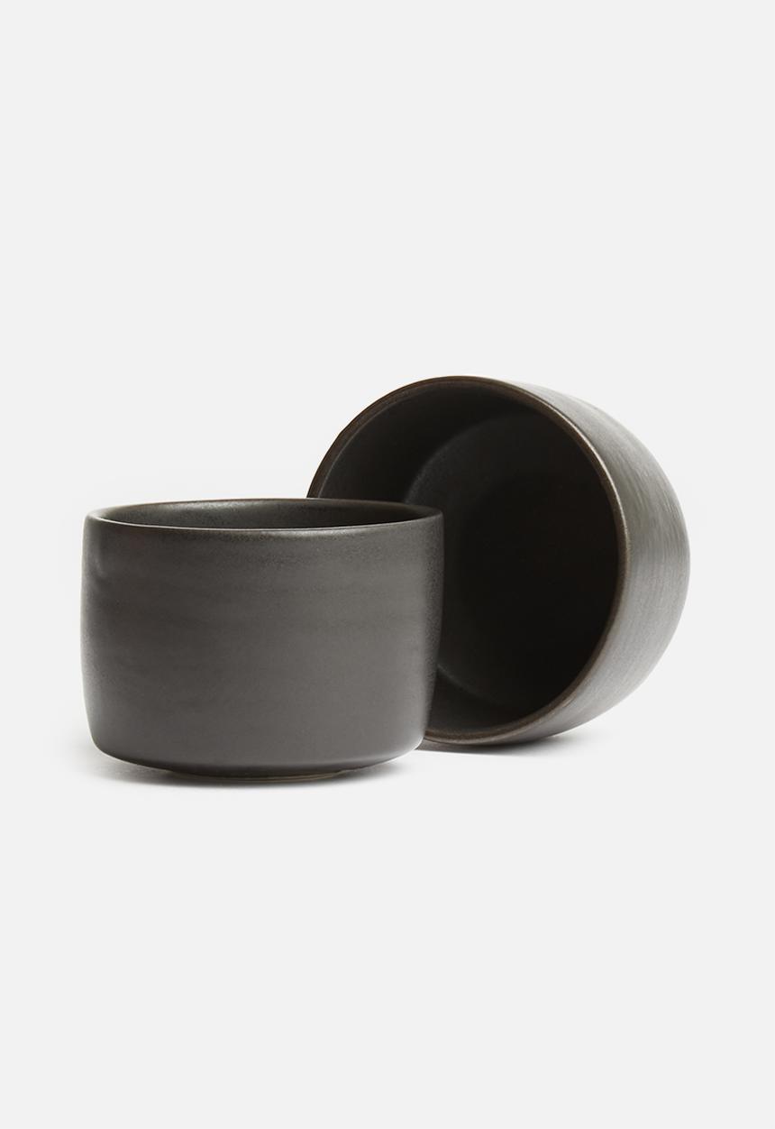 Urchin Art - Seasoning pinch pot set of 2 - charcoal