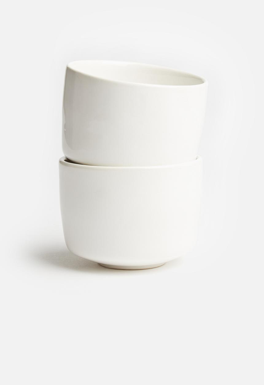 Urchin Art - Seasoning pinch pot set of 2 - white