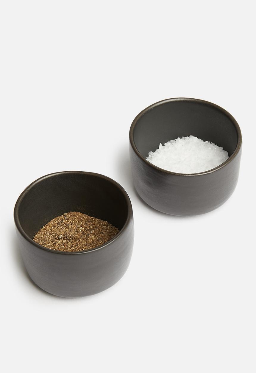 Urchin Art - Seasoning pinch pot set of 2 - charcoal