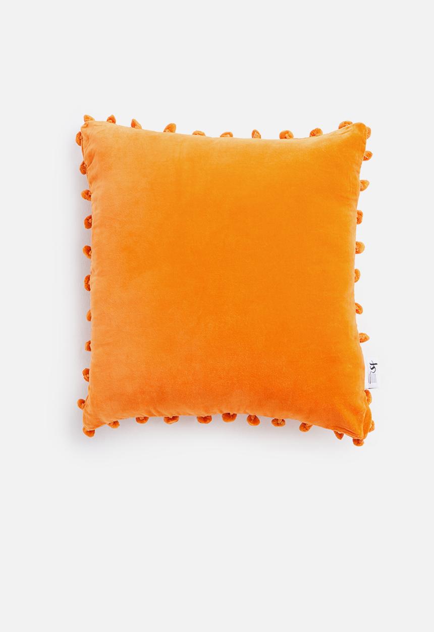 Sixth Floor - Sofia velvet cushion cover - orange