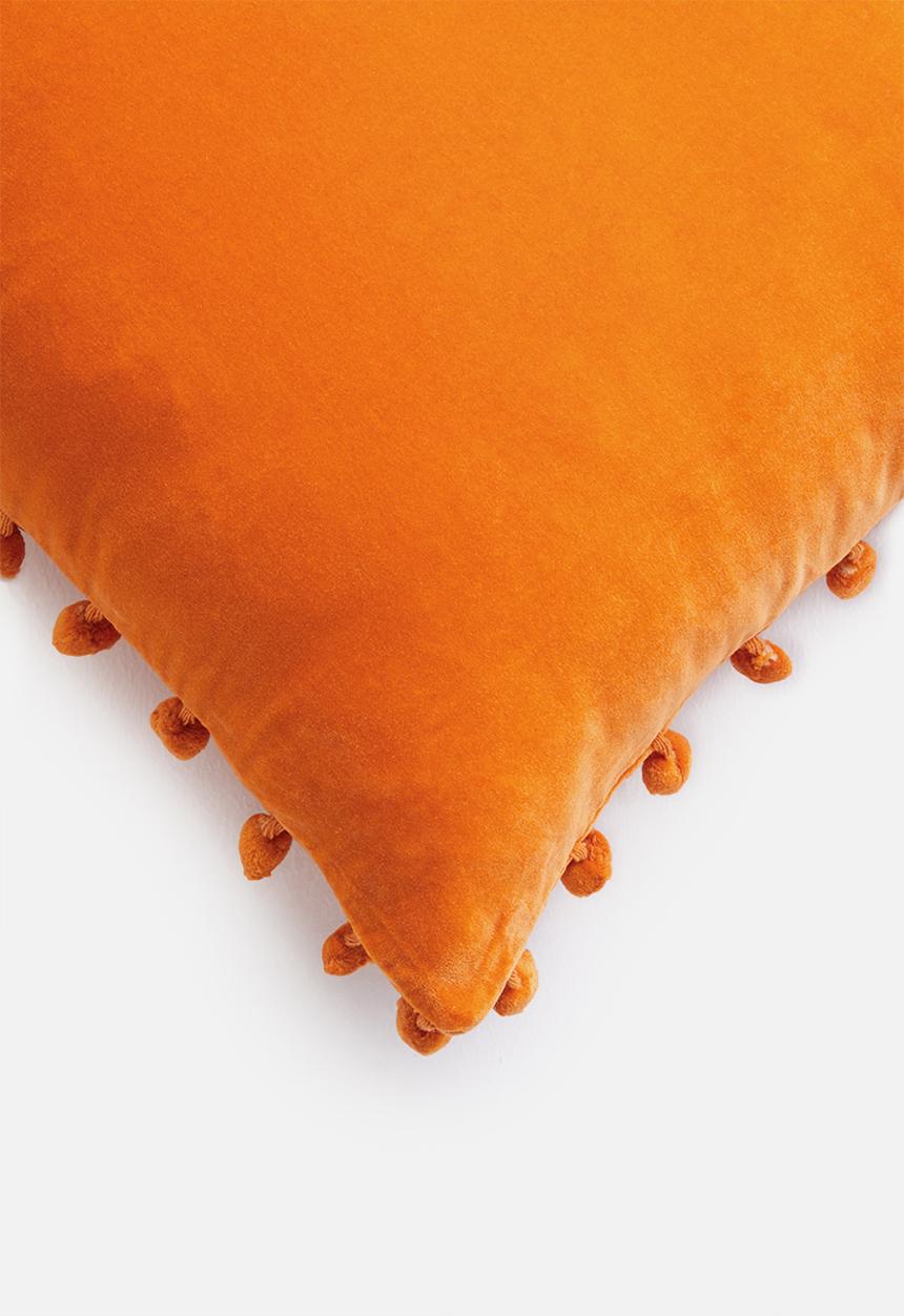 Sixth Floor - Sofia velvet cushion cover - orange