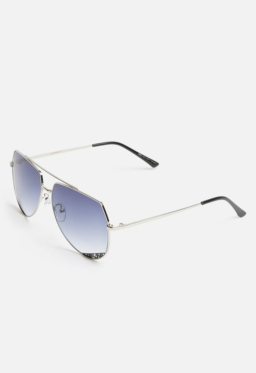 Superbalist - Angled aviators sunglasses - silver