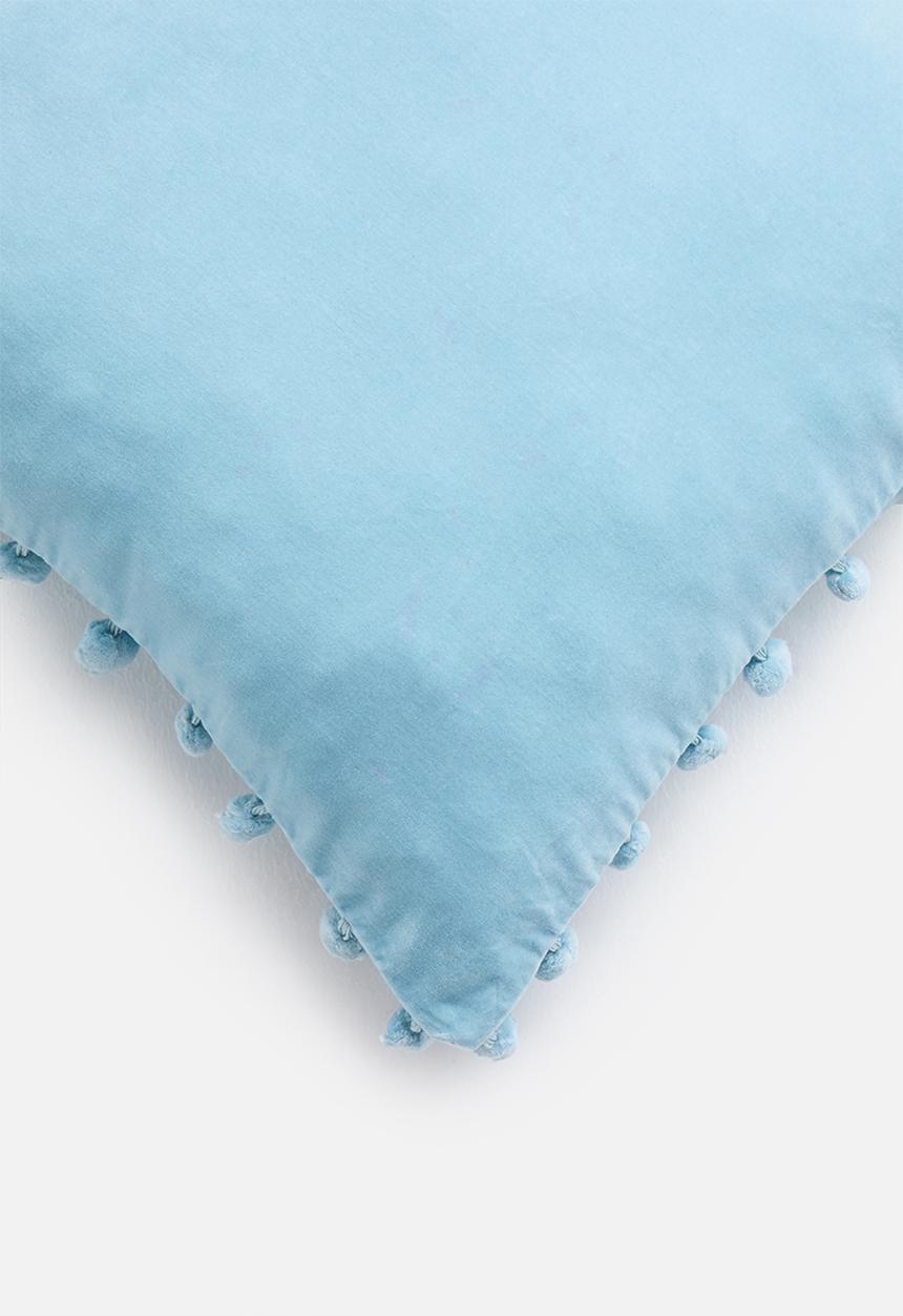 Sixth Floor - Sofia velvet cushion cover - blue