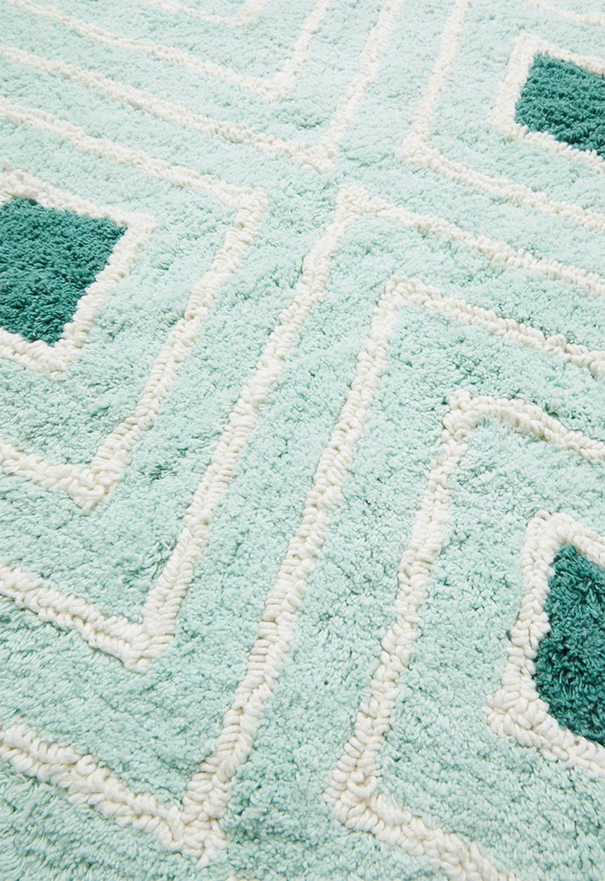 Sixth Floor - Diamond bath mat - blue