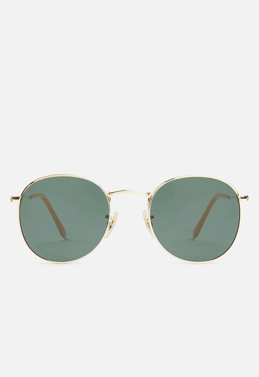 Unknown Eyewear - Lennon polarised sunglasses - green & gold