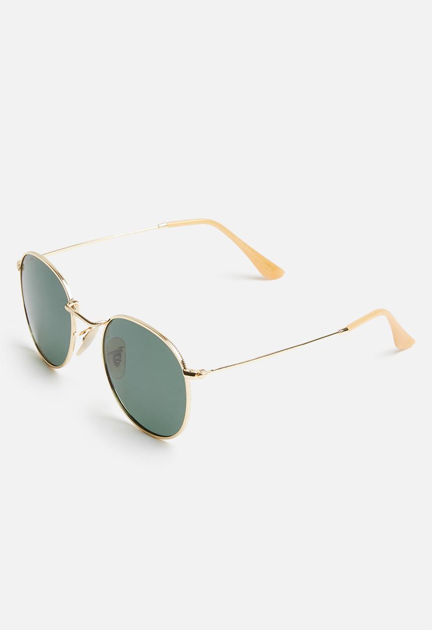Unknown Eyewear - Lennon polarised sunglasses - green & gold