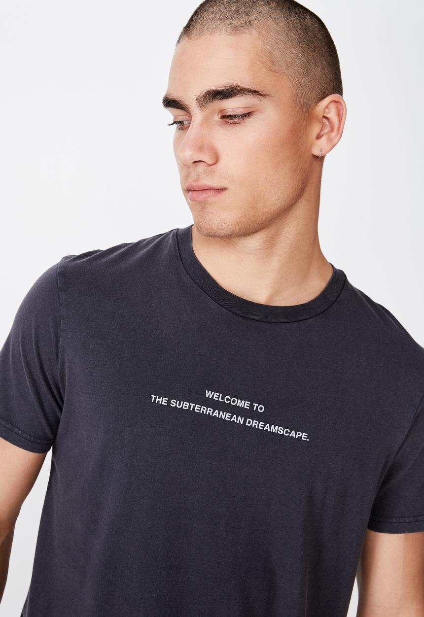 Cotton On - Longline scoop hem tee - charcoal 