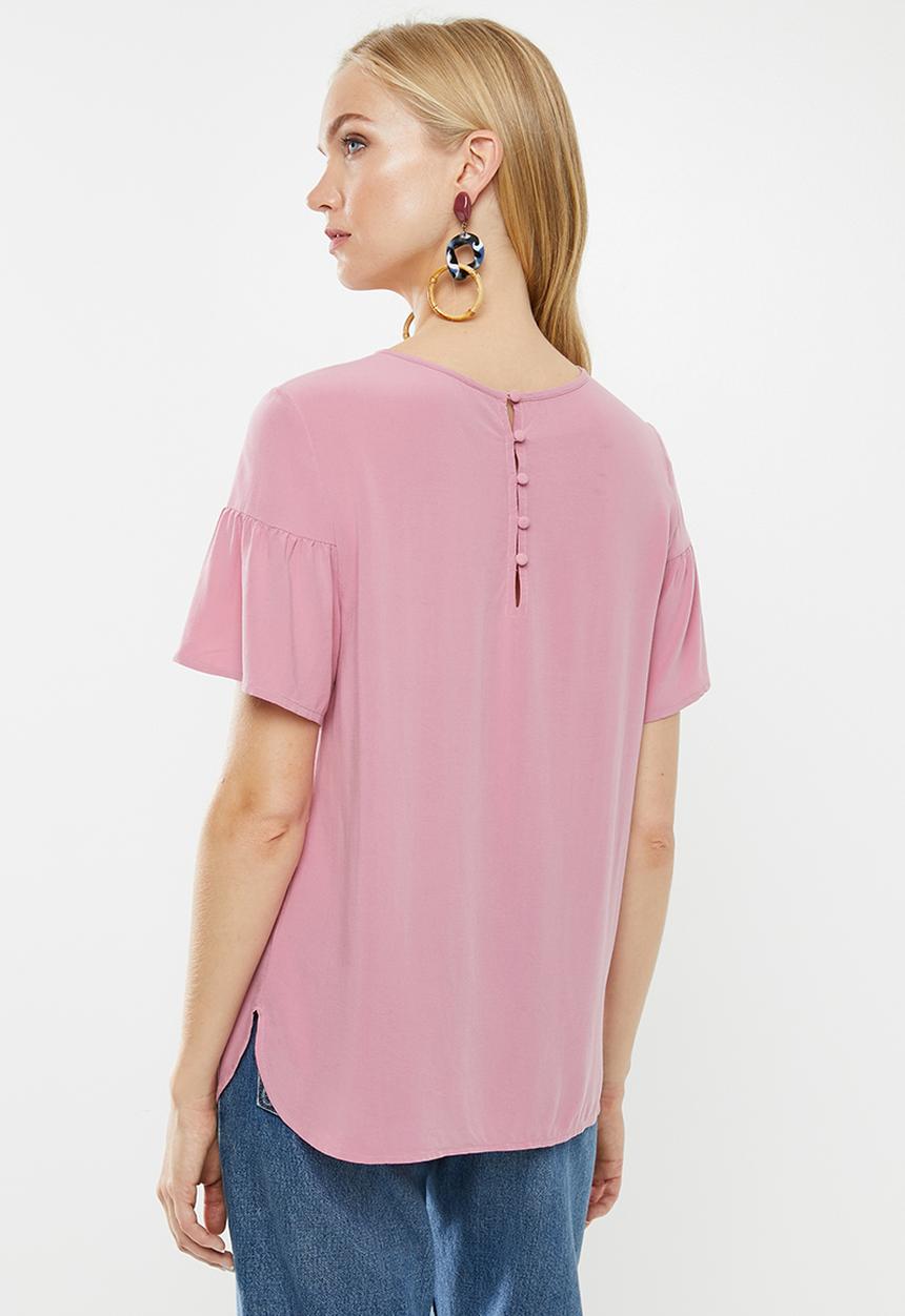 Vero Moda - Bethany button top - pink