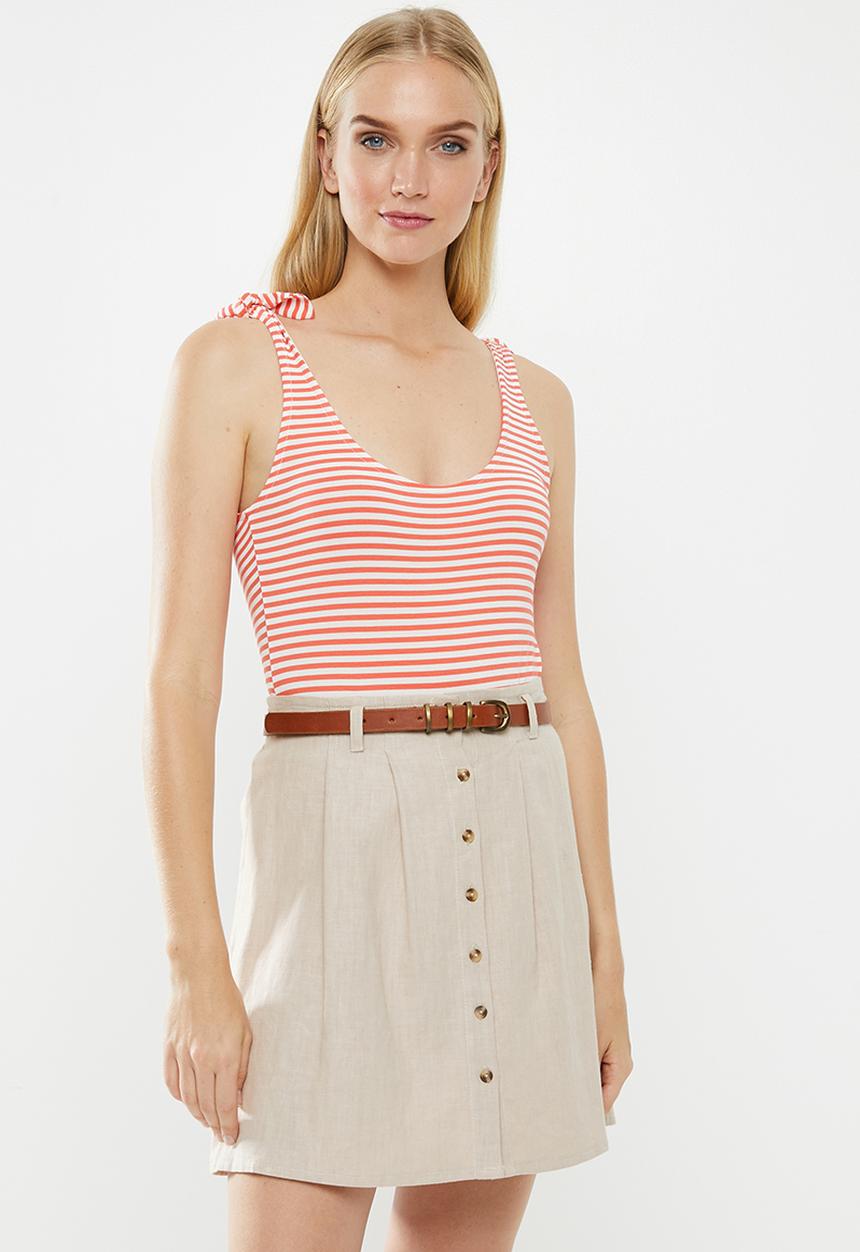 Vero Moda - Ava bodysuit - orange & white